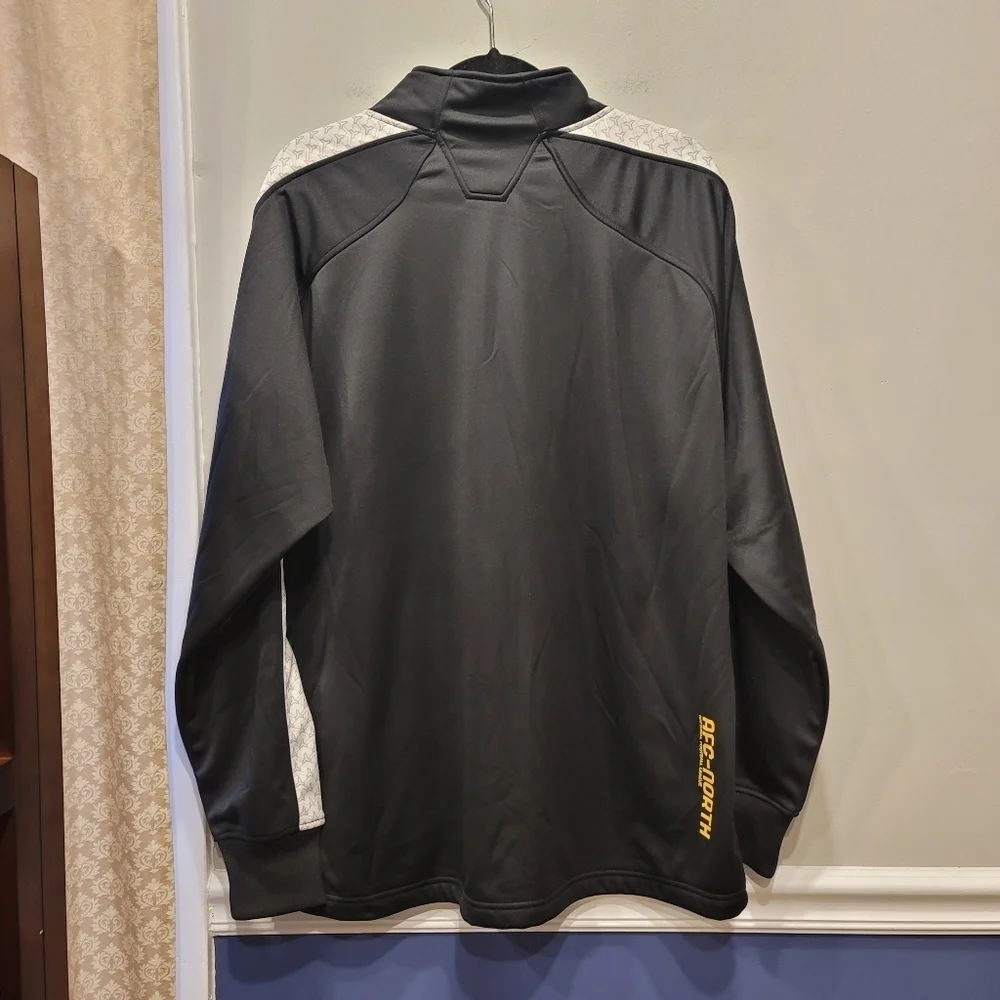 NWT Pittsburgh Steelers Pullover Quarter Zip AFC-North Logo Black Gold - L